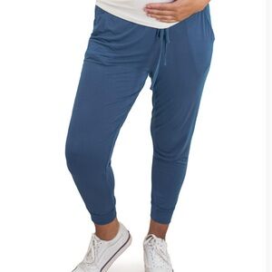 Blue Women's maternity Jogger Pants